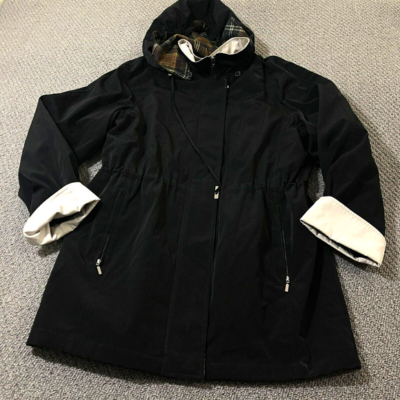 Braefair Jacket Womens M Black Full Zip Removable Hoodie and Liner Long Sleeve - Picture 1 of 9